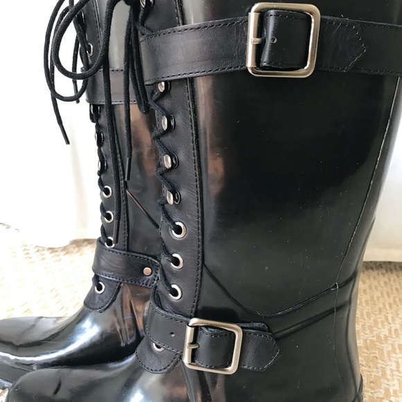 BCBG Lace Up Willis Rain Boots-7 - Picture 10 of 14